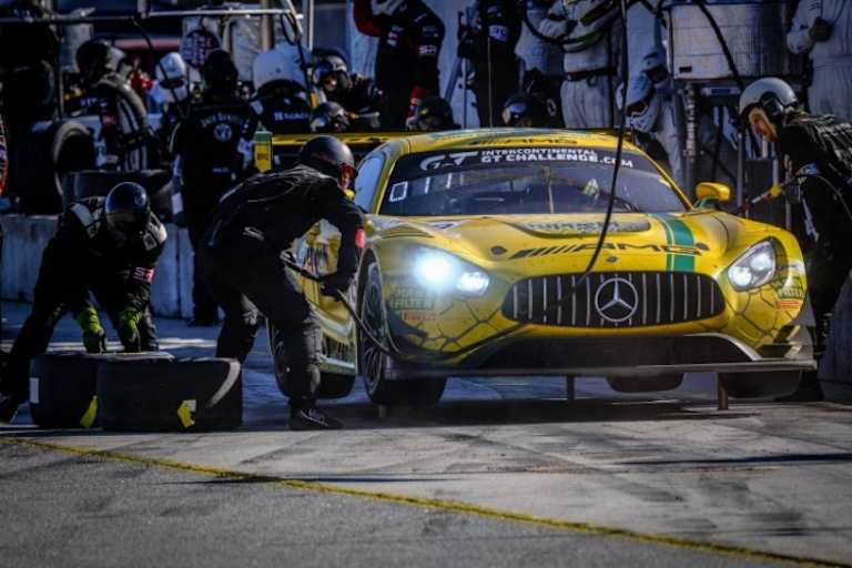 Rang Zwei bei den 8h von Laguna Seca ging an den Mercedes-AMG GT3 von GruppeM Racing