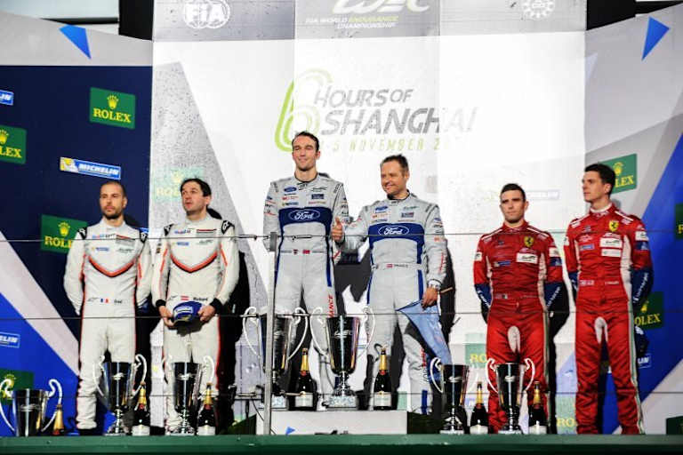 Das Podium in der GTE-Pro-Katgorie