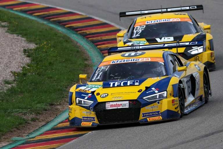 Siegerwagen beim ADAC GT Masters am Sachsenring: Der Audi R8 LMS von EFP by TECE