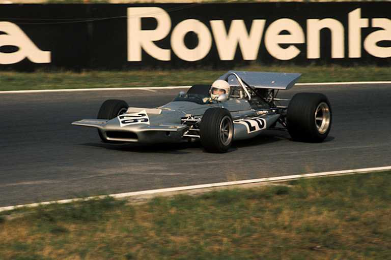 Hahne 1970 mit dem silbernen March 701 auf dem Hockenheimring