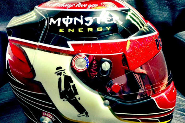 Der «smooth criminal» auf der Seite von Hamiltons Helm