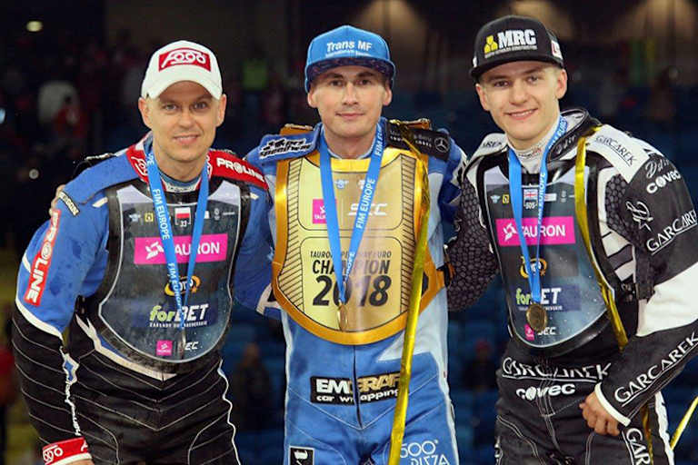 Die Top-3 der EM 2018: Jaroslaw Hampel, Leon Madsen und Robert Lambert (v.l.)