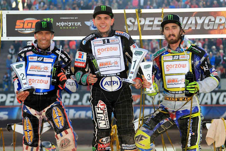 Die Top-3 von Malilla: Greg Hancock, Tai Woffinden und Chris Holder (v.l.)