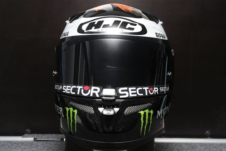 Jorge Lorenzo: Uhrensponsor auf dem Helmvisier