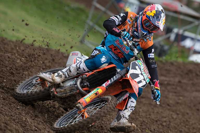 In Matterley Basin gab René Hofer sein Debüt in der Europameisterschaft EMX-250