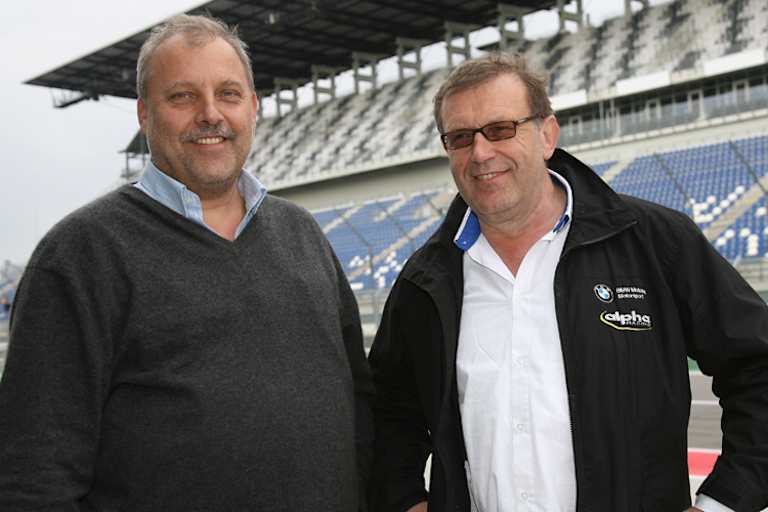 Die Lausitzring-Chefs Josef Hofmann (li.) und Josef Meier