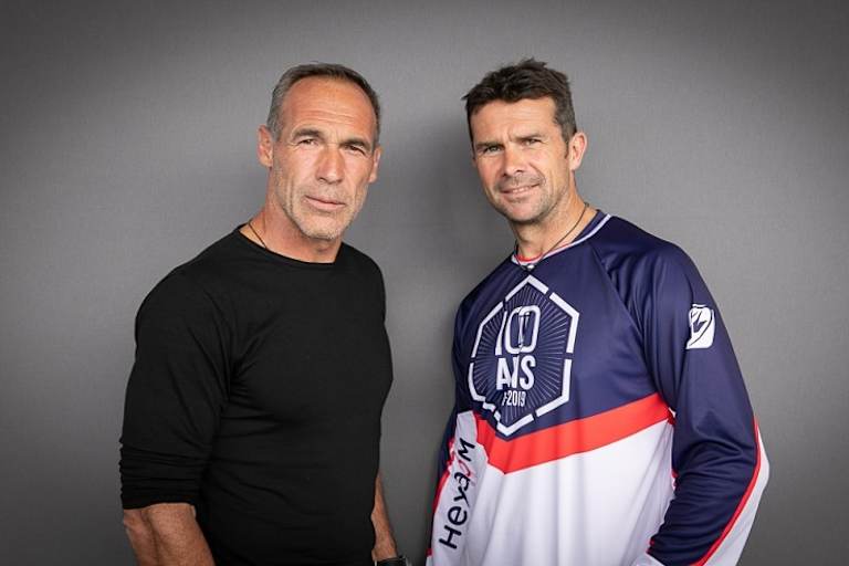 Mike Horn (li.) und Cryil Despres