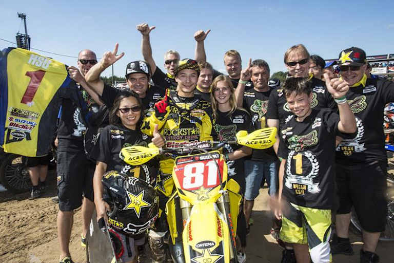 Es wird gefeiert: Brian Hsu ist EMX125 Europameister 2014