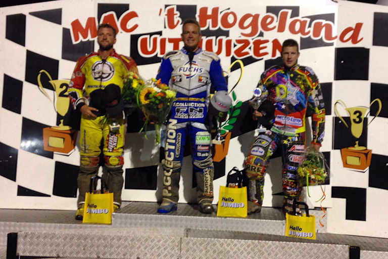 Podium in Uithuizen: Christian Hülshorst, Stephan Katt und Dirk Fabriek (v.l.)