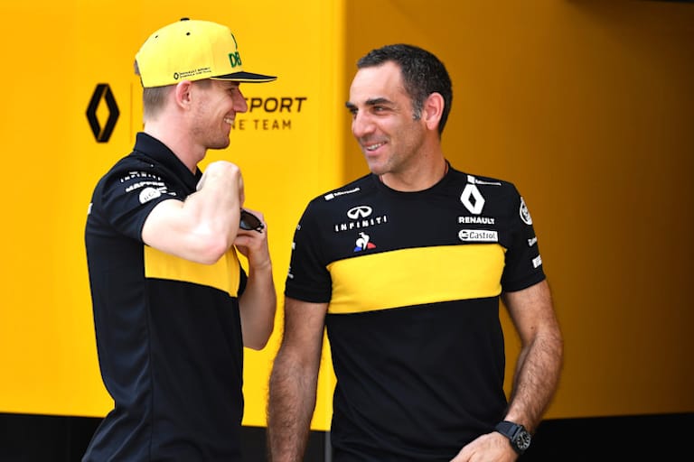 Nico Hülkenberg und Cyril Abiteboul