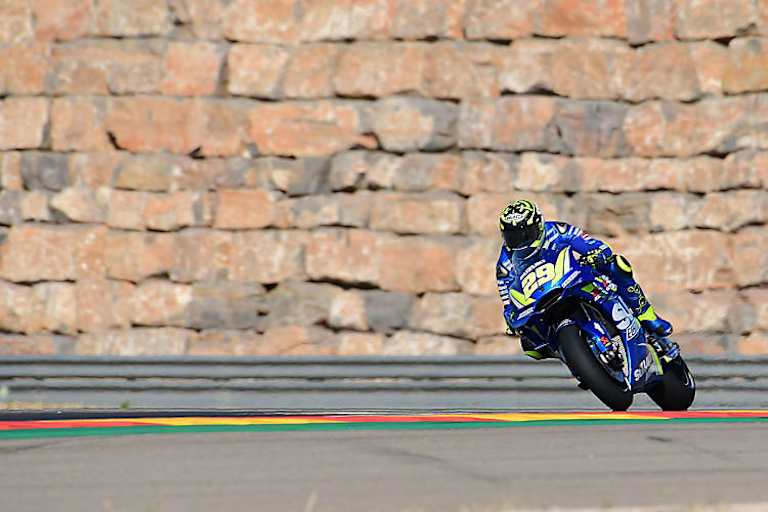 Andrea Iannone führte das zweite freie Training in Aragón lange an