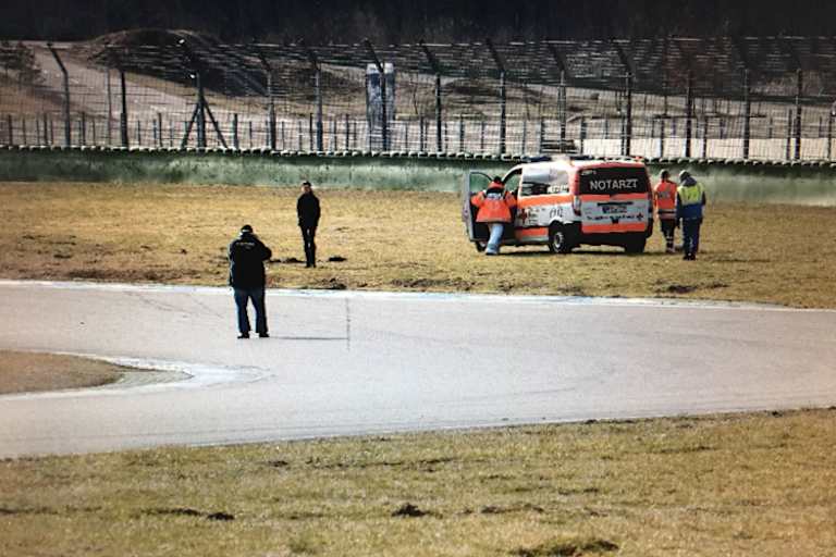 Die Unfallstelle in Hockenheim