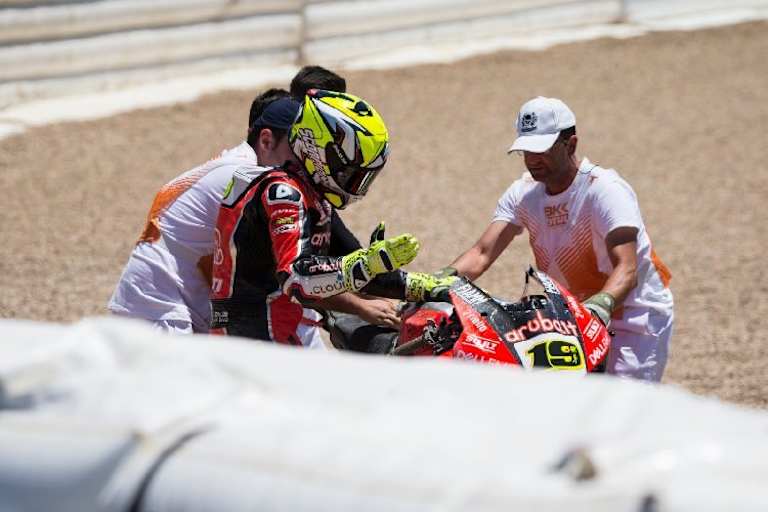 Die Ducati war beschädigt