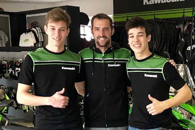 Jakub Smrz mit Oliver König (16) und Vojtěch Schwarz (17)