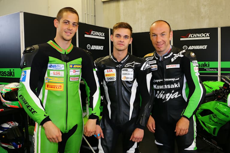 Christian von Gunten, Jasha Huber und Roman Stamm (v.li.) treten ganz in grün an
