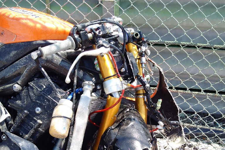 Die Gabel knickte sogar ab