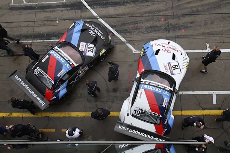 Sie könnten die 20. Gesamtsieg für BMW beim 24h-Rennen holen: Die Z4 GT3 des BMW Sports Trophy Team Schubert