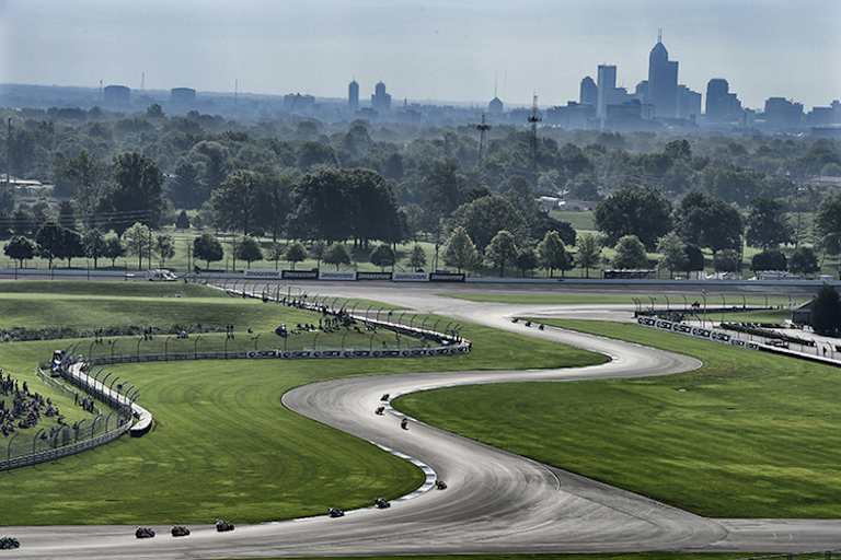 So sah es auf der 4,1 km langen Piste während des Rennen aus