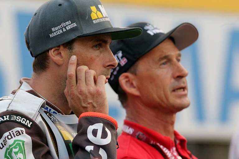 Niels-Kristian Iversen (li.) bekam Ratschläge von Hans Nielsen