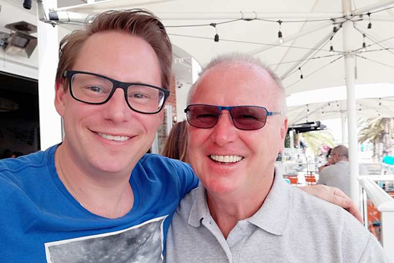 Speedweek-Redakteur Ivo Schützbach (li.) mit Max Jäger