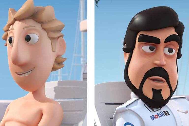 Erstmals gemeinsam im «Tooned»-Modus: Jenson Button und Fernando Alonso