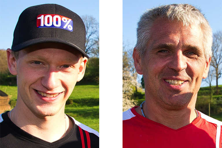 Jérémy Delincé (li.) und Yamaha-Teamchef Roger Brauchli