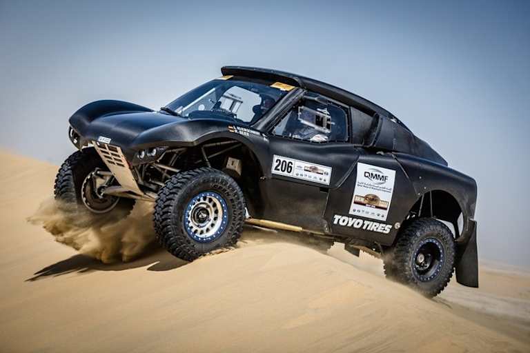 Jutta Kleinschmidt bei ihrem zweiten Buggy-Einsatz für X-raid