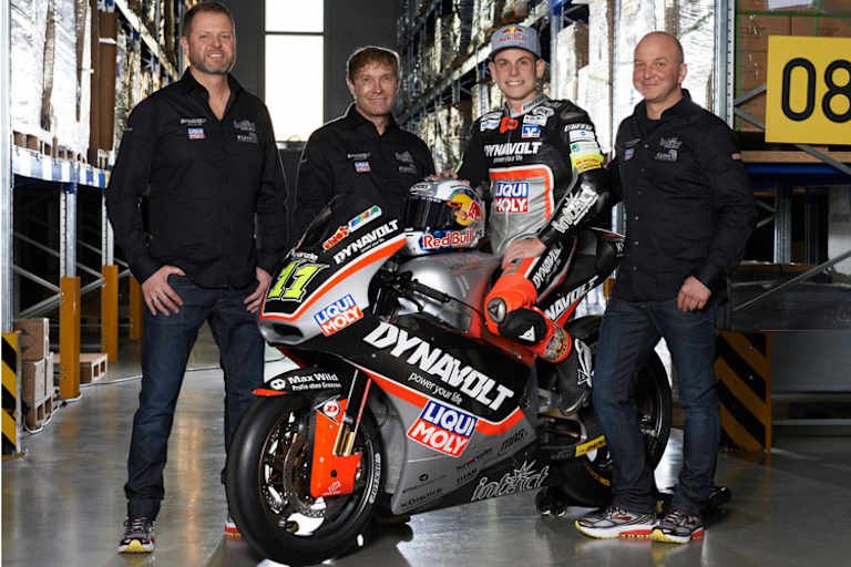 Das Dynavolt Intact-GP-Team: Stefan Keckeisen, Wolfgang Kuhn, Sandro Cortese und Jürgen Lingg 