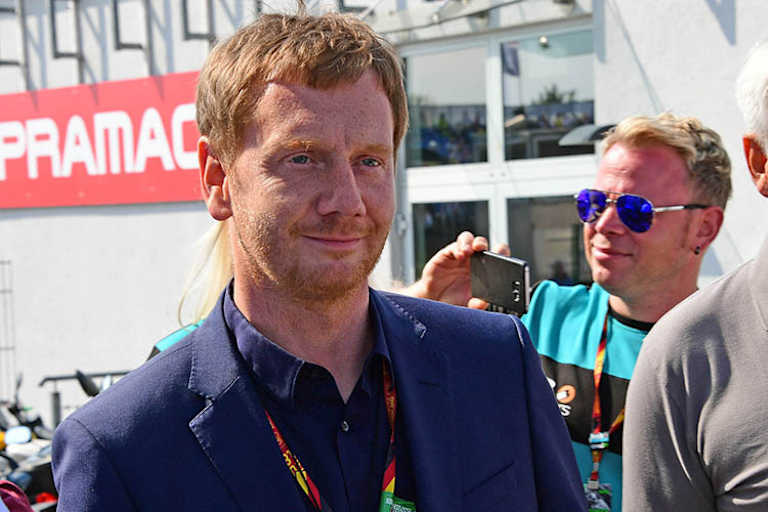 Michael Kretschmer am Sonntag auf dem Sachsenring