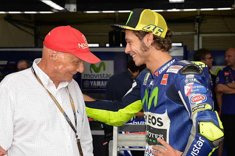 Niki Lauda mit Valentino Rossi