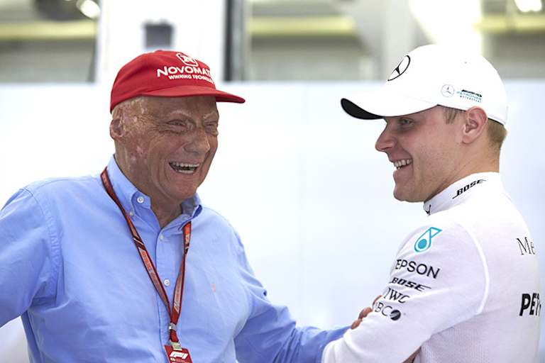 Niki Lauda 2018 mit Valtteri Bottas