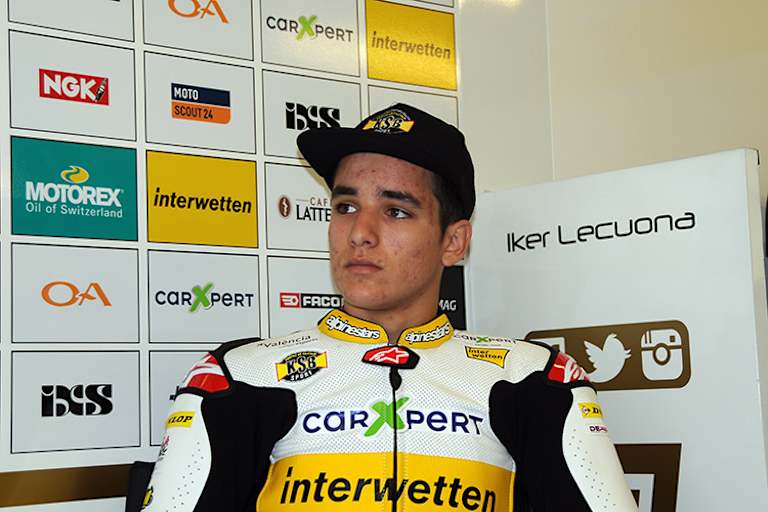 Der erst 16-Jährige Iker Lecuona darf in Silverstone die Kalex von Dominique Aegerter pilotieren