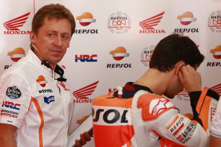 Mike Leitner mit Dani Pedrosa