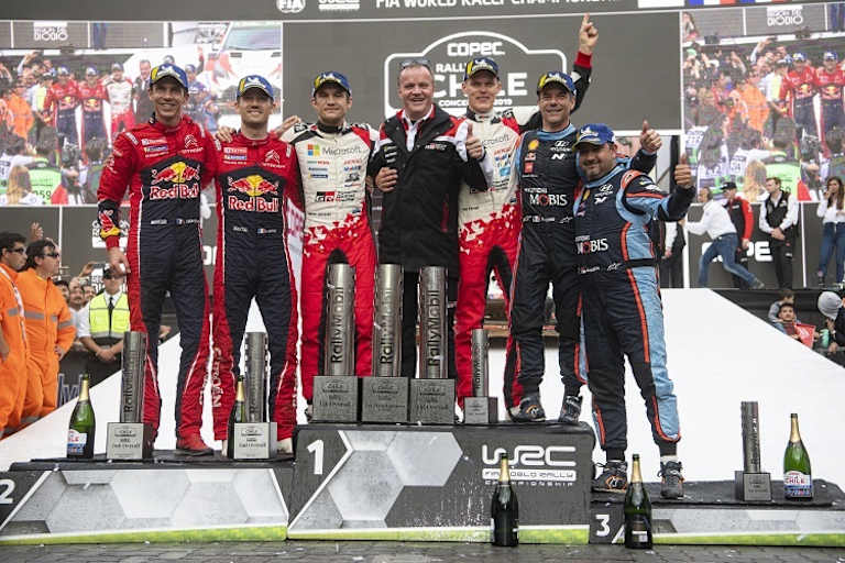 Rang drei für Sébastien Loeb und Daniel Elena (re.) in Chile