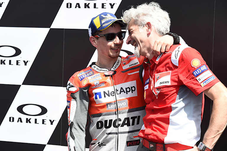 Mugello-GP 2018: Lorenzo siegte erstmals auf Ducati. Rechts: Gigi Dall'Igna
