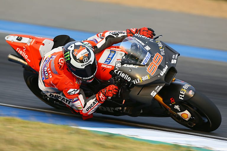 In Thailand kam Lorenzo mit der Desmosedici GP auf keinen grünen Zweig
