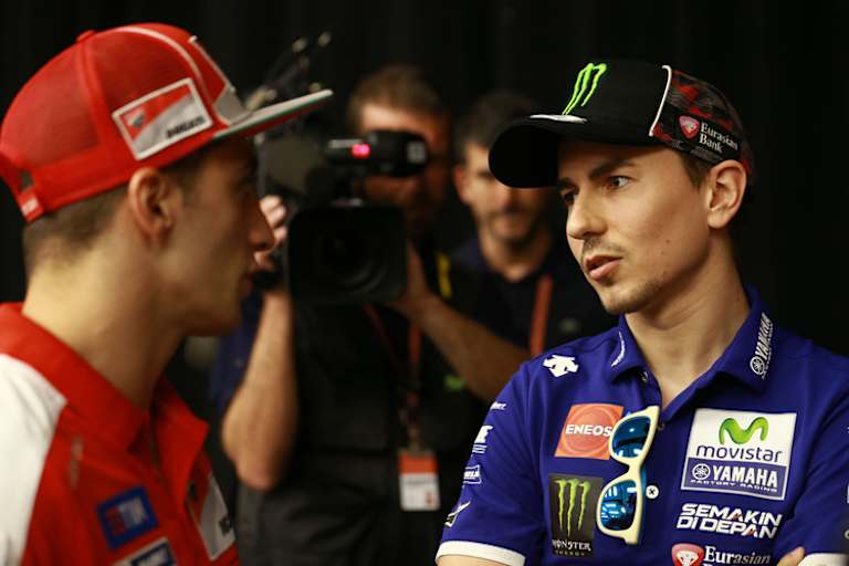 Jorge Lorenzo beim Katar-GP mit Andrea Iannone: Teamkollegen 2017?