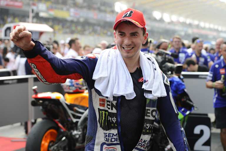 Jorge Lorenzo im Parc Fermé nach dem Rennen in Sepang