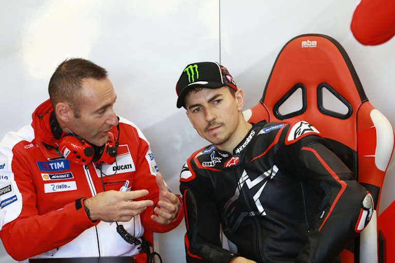 Crew-Chief Cristian Gabarrini und Jorge Lorenzo