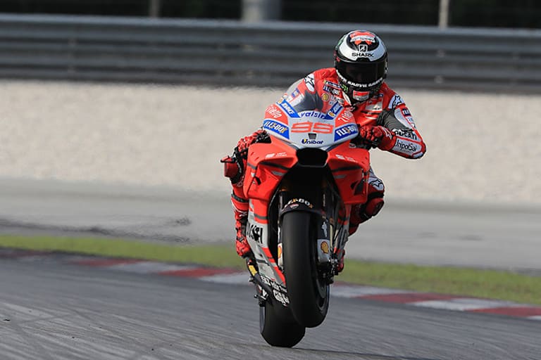 Lorenzo auf der Ducati Desmosedici