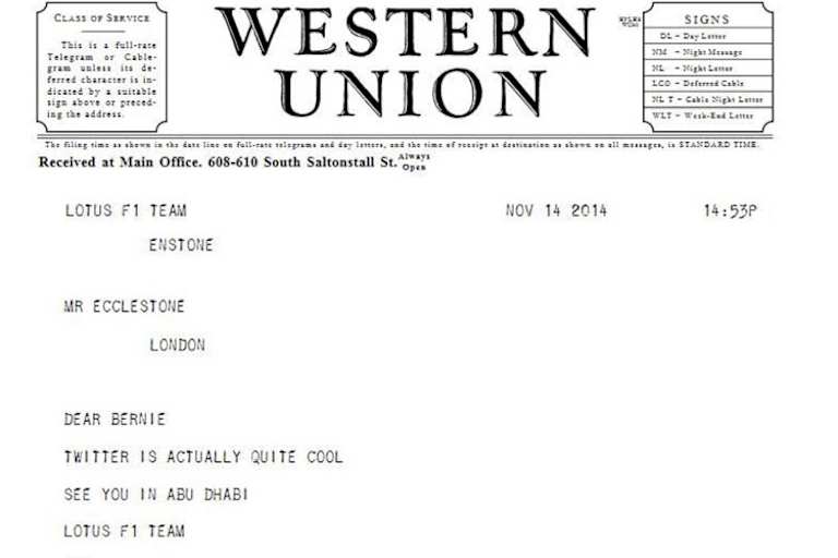 Lotus versucht derweil, den Formel-1-Chefvermarkter auf klassischem Weg zu erreichen