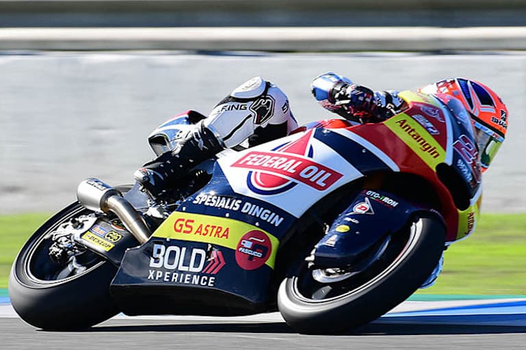 Sam Lowes auf der Gresini-Kalex beim Moto2-Test in Jerez im November 2018