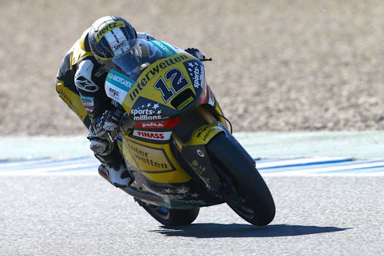 Tom Lüthi auf der Suter beim Jerez-Test im November
