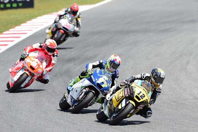 2014: Welcher Schweizer war schneller? Tom Lüthi (12) oder Dominique Aegerter (77)?