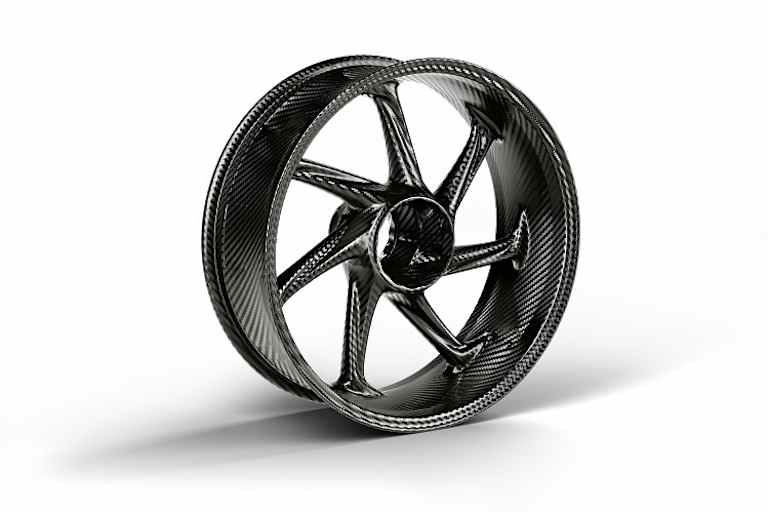 Nochmals ein Schub in Sachen Handlichkeit bewirken die leichten Karbonräder