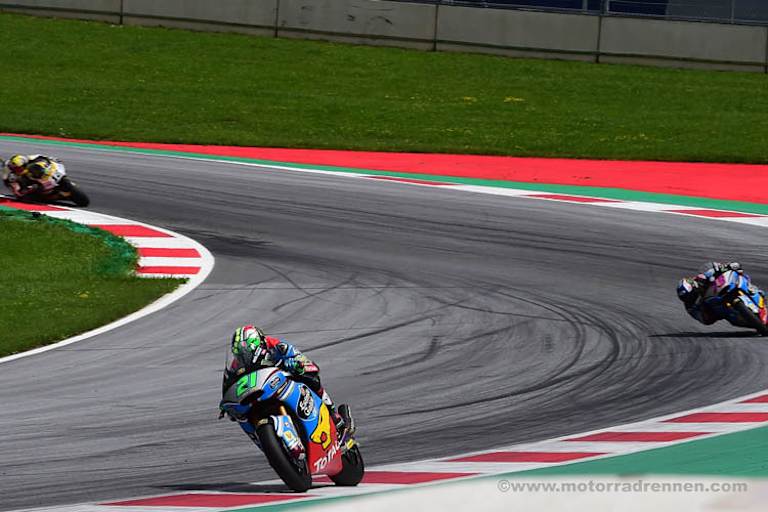 Morbidelli siegte vor Márquez und Lüthi