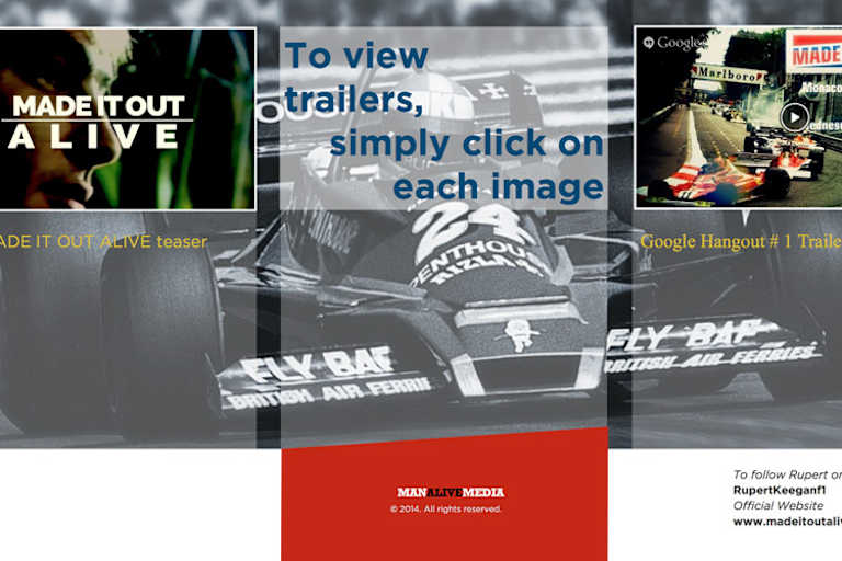 Die Webpage von Keegan für sein Doku-Projekt