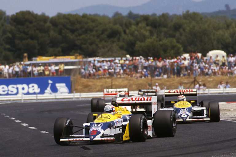 Nigel Mansell in Silverstone 1987