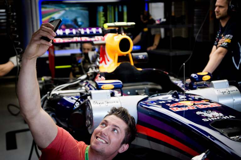 Ski-Star Marcel Hirscher war sichtlich begeistert von der Formel 1