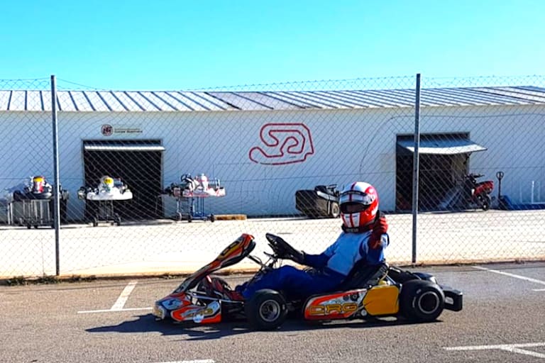 ... und natürlich auch zuhause in Spanien im Kart